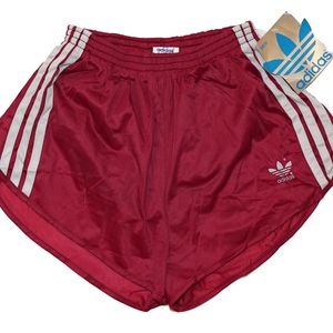 Vintage old stock Adidas Burgundy with Gray Stripe